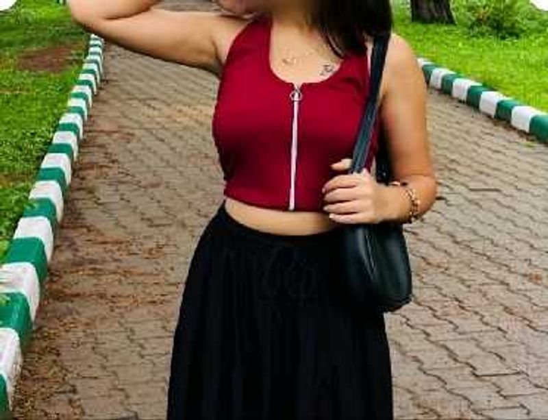 Stylish Red Halter Neck Crop Top