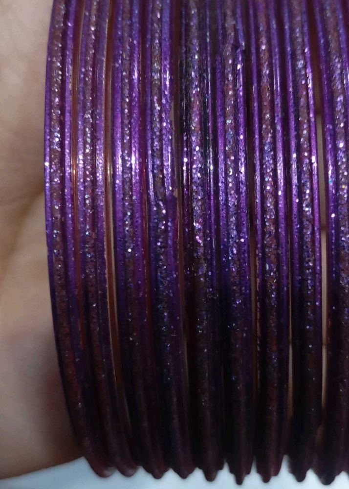 Sparkling Purple Bangle Set