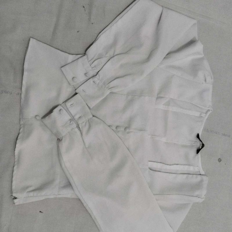 two set of White and black Square Neck Top