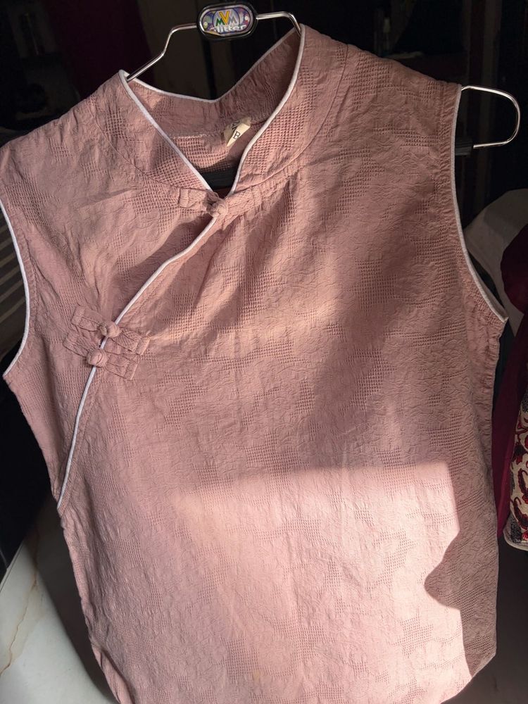 Chic Dusty Pink Korean style top