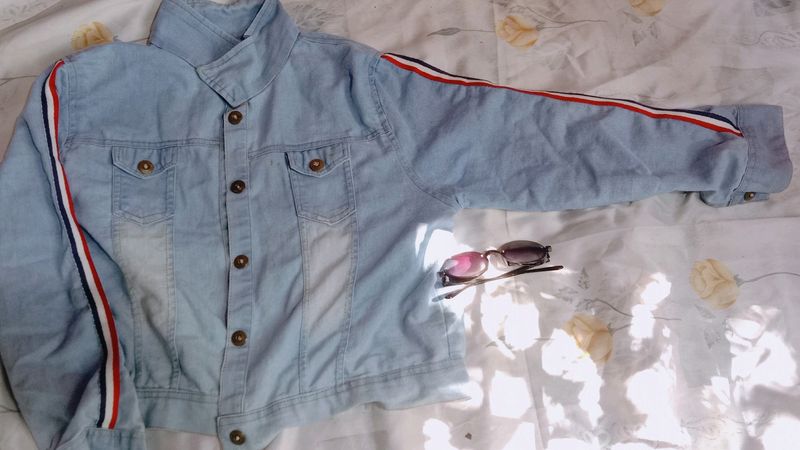EMPRESS WEARS CROP JEANS COAT