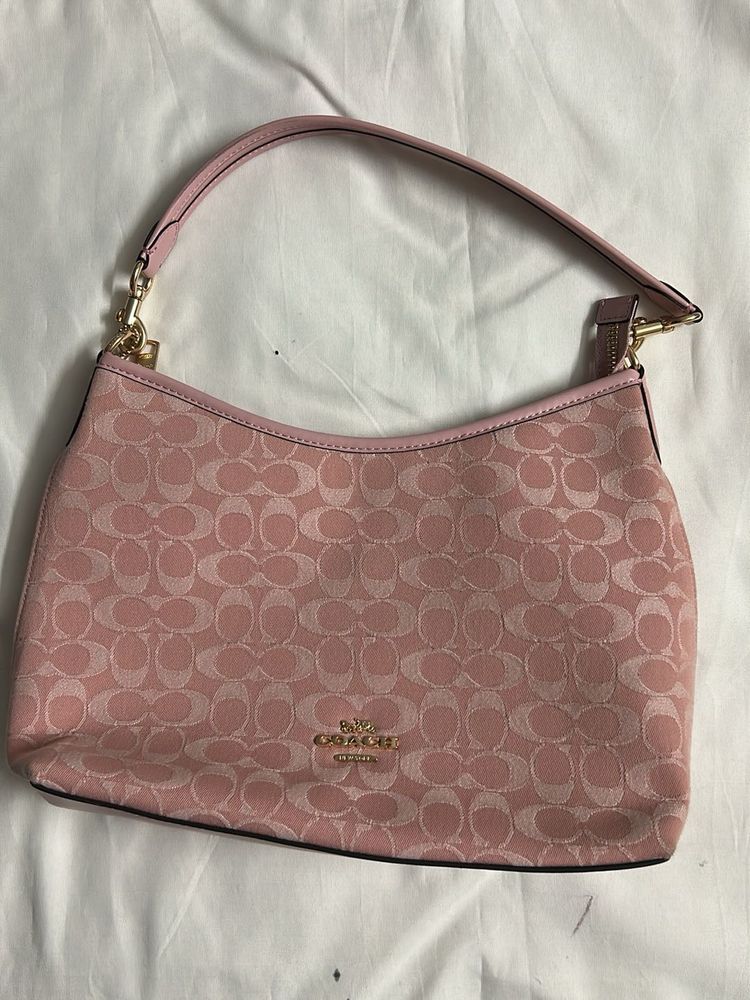 Coach Pink Signature Hobo Shoulder Bag
