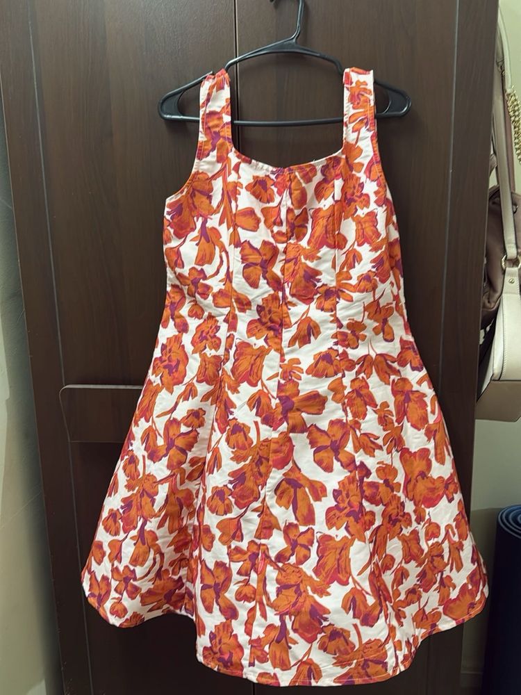 Vibrant Floral Print Sleeveless Dress