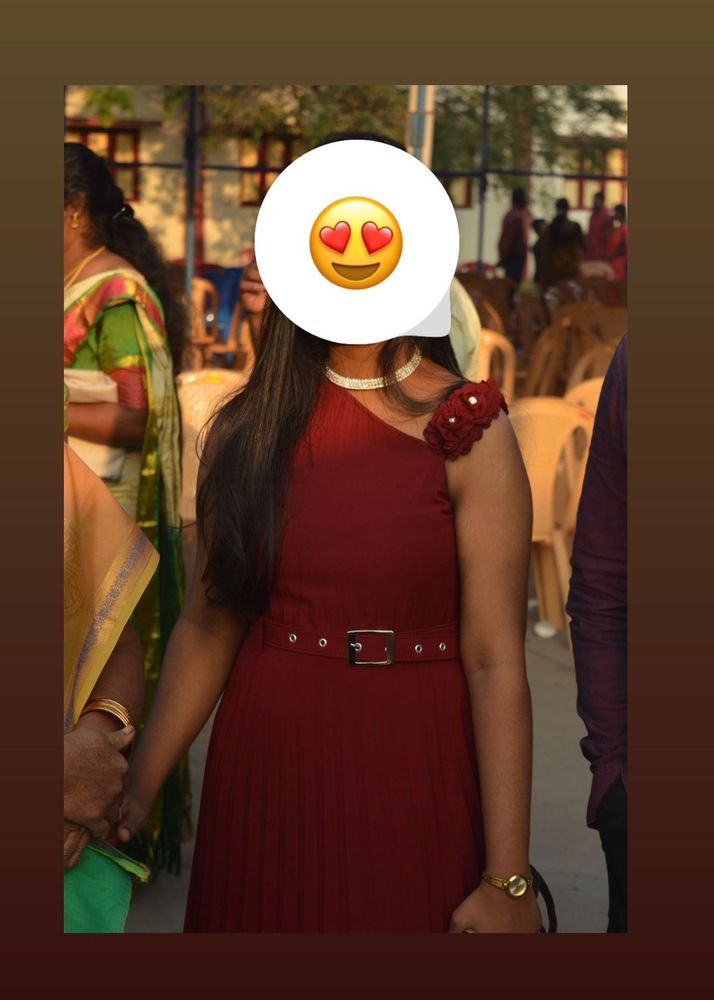 Elegant Maroon One-Shoulder Dress