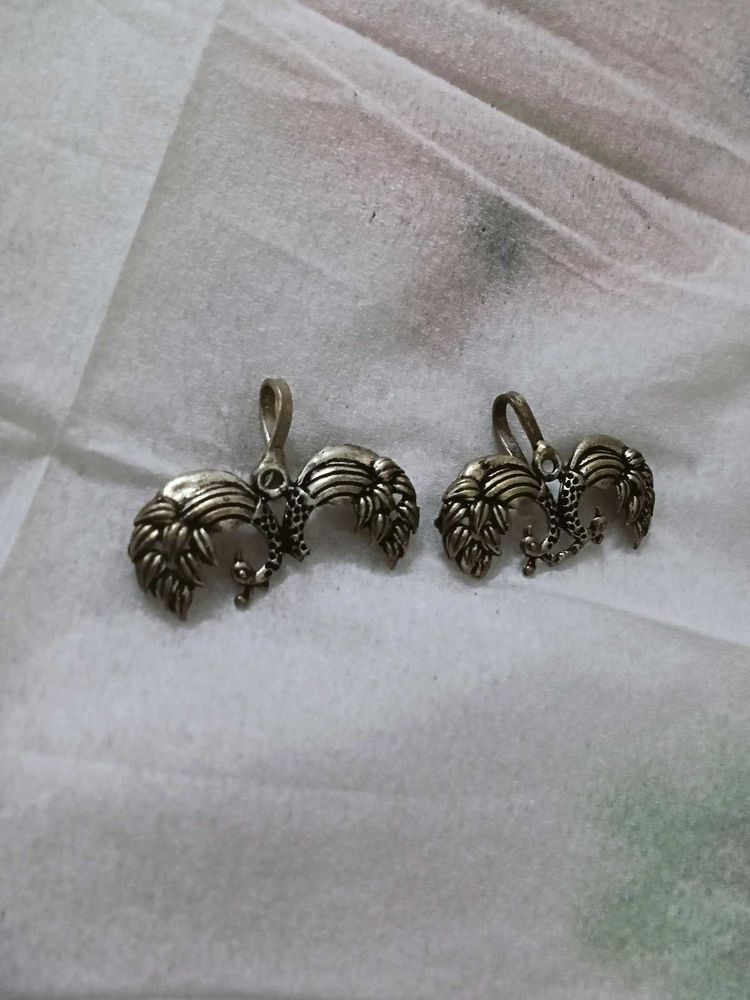 Women's silver oxidised ear cuffs