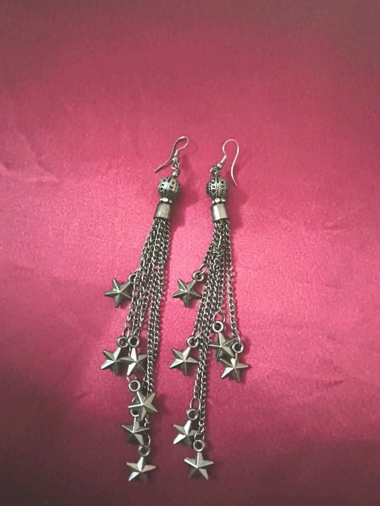 Star Tassel Dangle Earrings
