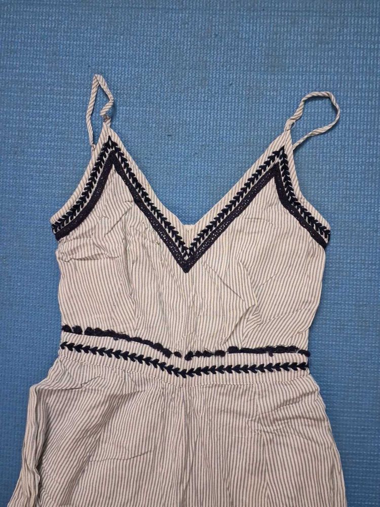 Striped Wide-Leg Jumpsuit