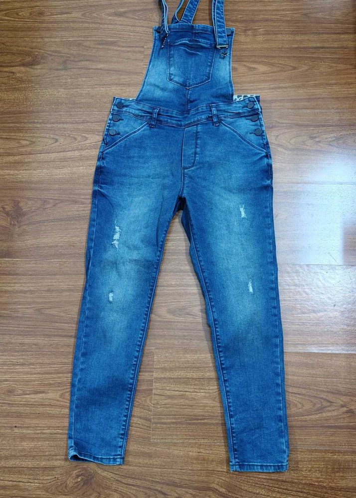 Blue Denim Overalls Jeans