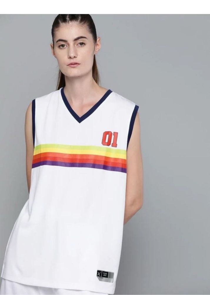hrx Rainbow Stripe Sleeveless Top