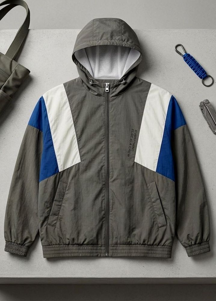 Men's womens Colorblock Hooded Jacket