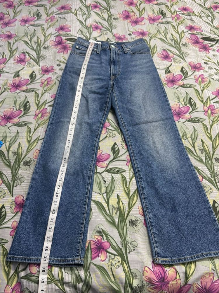 Classic Blue Denim Flare Jeans