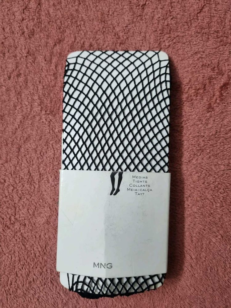 MNG Mango Black Fishnet Tights