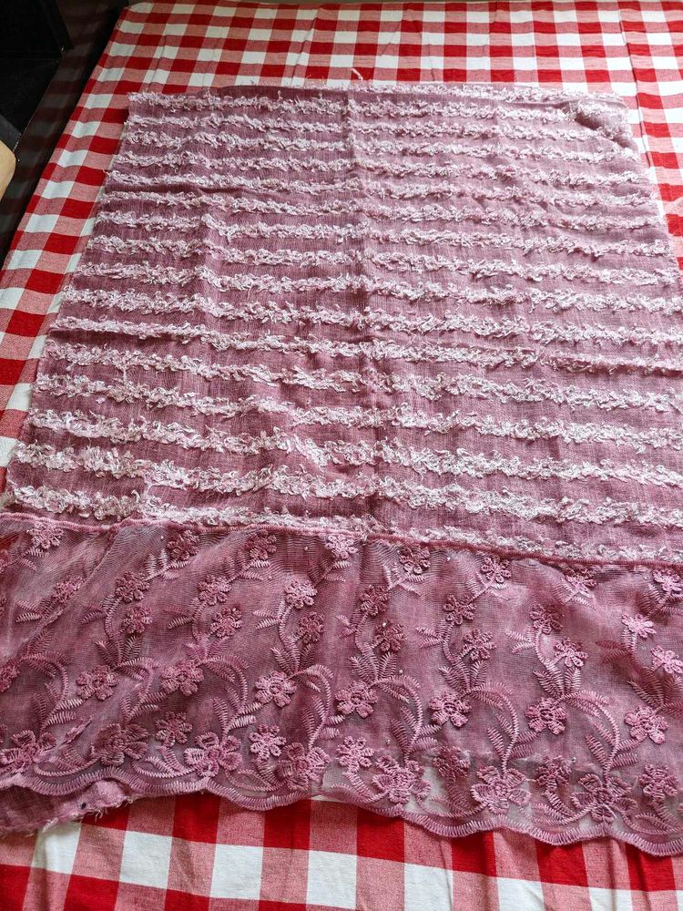 Embroidered Lace Scarf