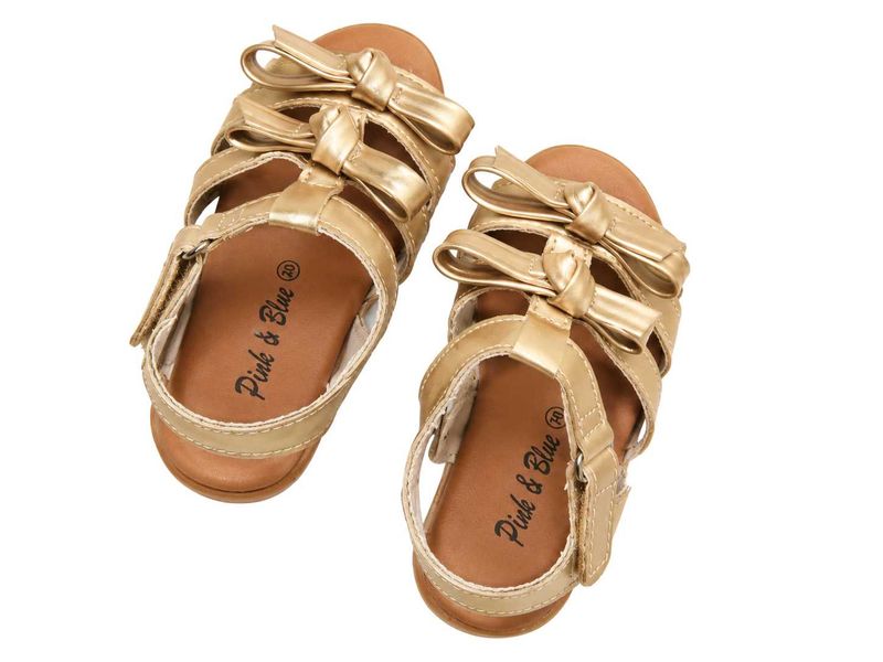 Cute Gold Bow Sandals