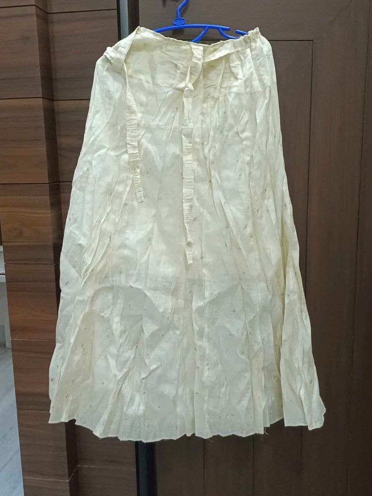 Cream Colored Ethnic Skirt