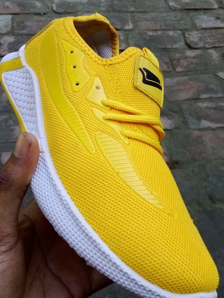 DARK YELLOW And White Combination Of Shoe for Men