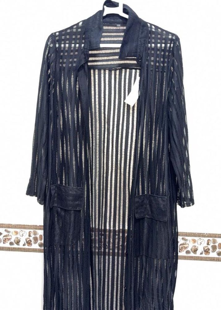 Sheer Striped Duster Cardigan