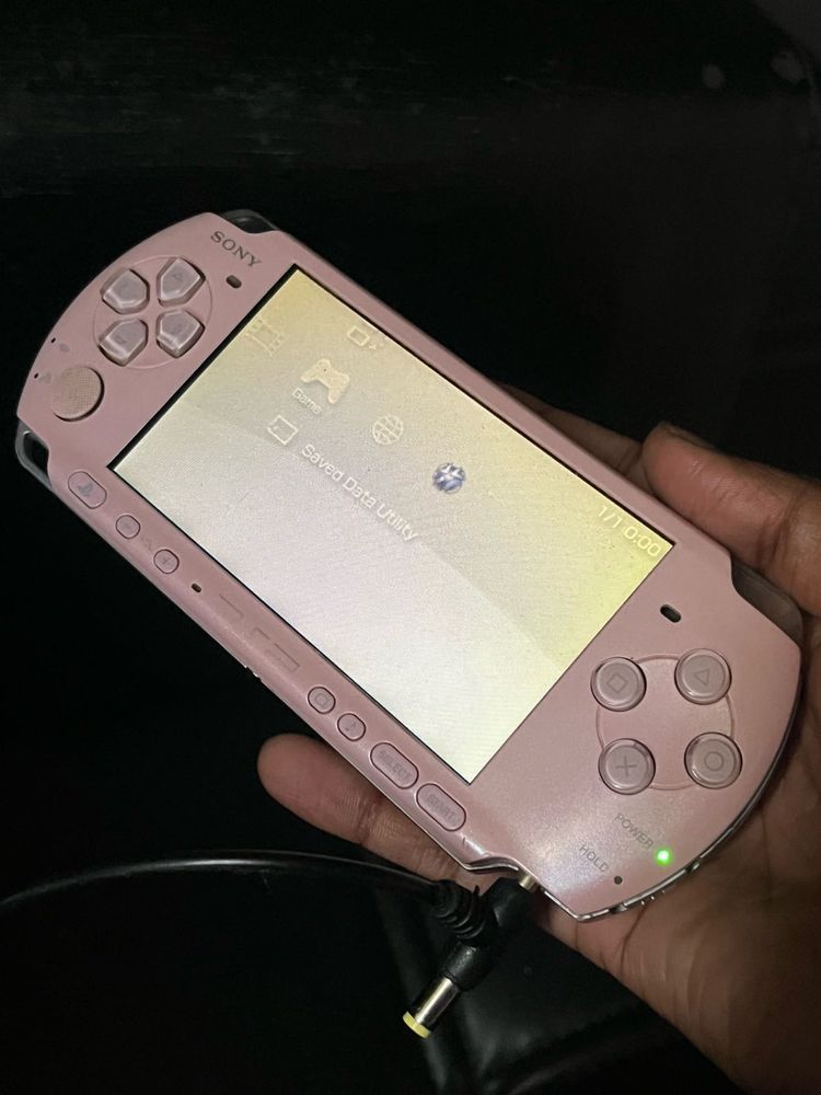 Pink PSP Handheld Game Console