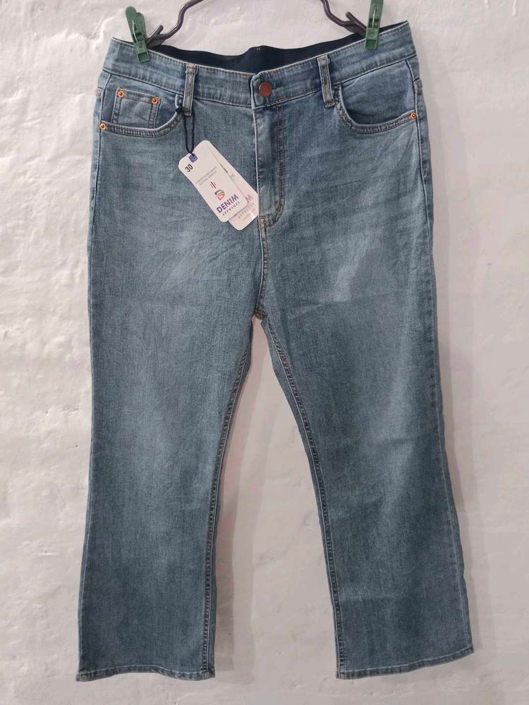 Denim Cropped Jeans