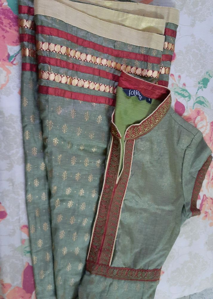 Olive Green Anarkali