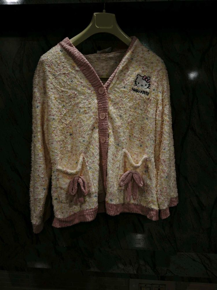 Hello Kitty Embroidered Cardigan