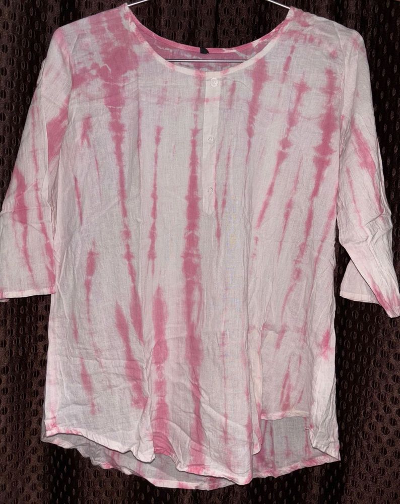 Pink Tie-Dye Top