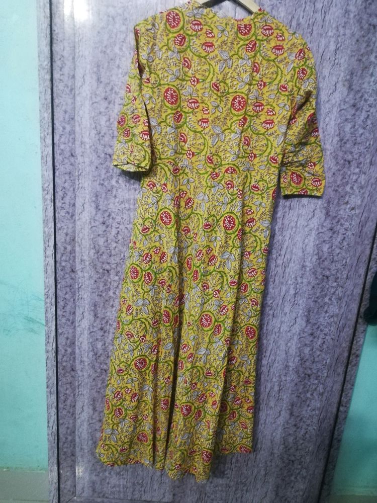 Full Maxi Cotton Dress Ethnic Wear Women's Clothin