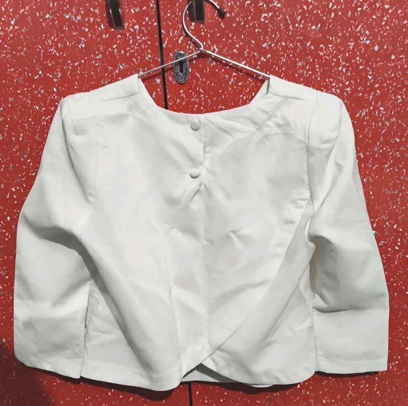 Elegant White Cropped Top