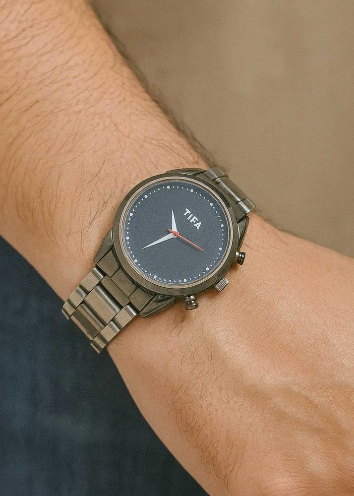 Stylish TIFA Men's Analog Watch | Metal Strap | Sl