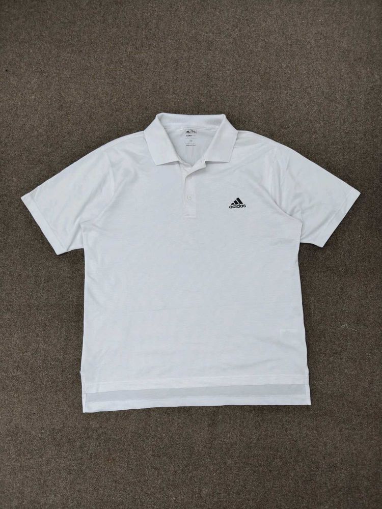 Adidas White Polo T-Shirt