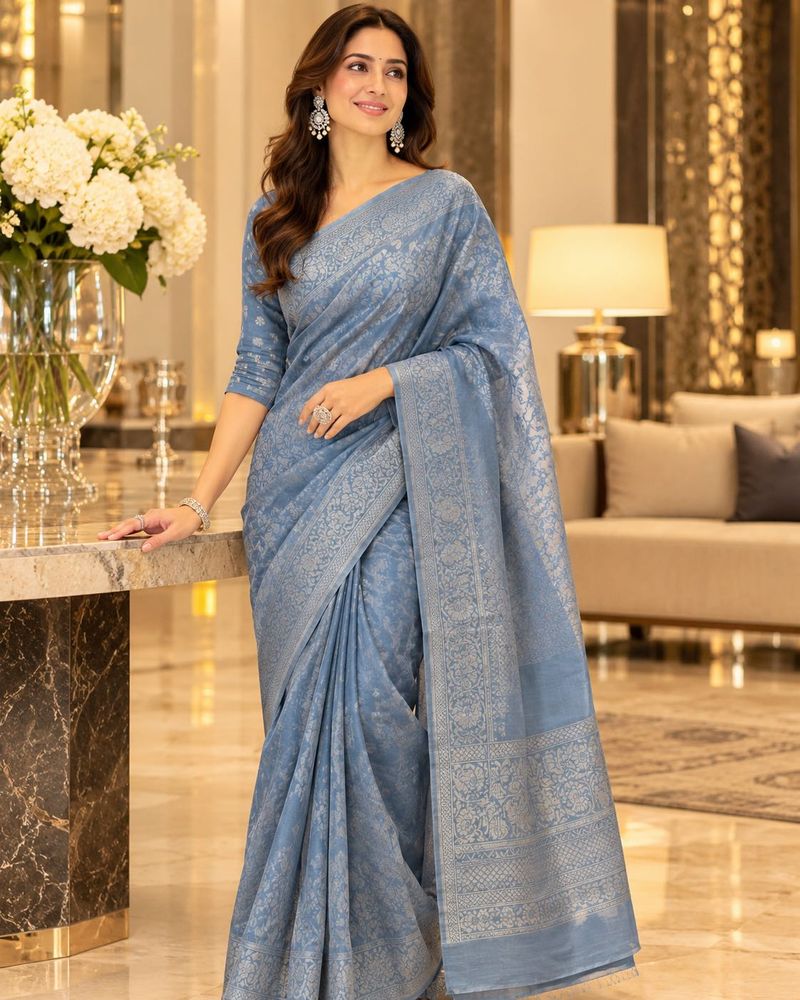 Pure Silk Banarasi Katan Brocade Saree ✨