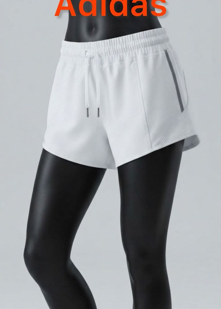 Adidas White women's Running Shorts