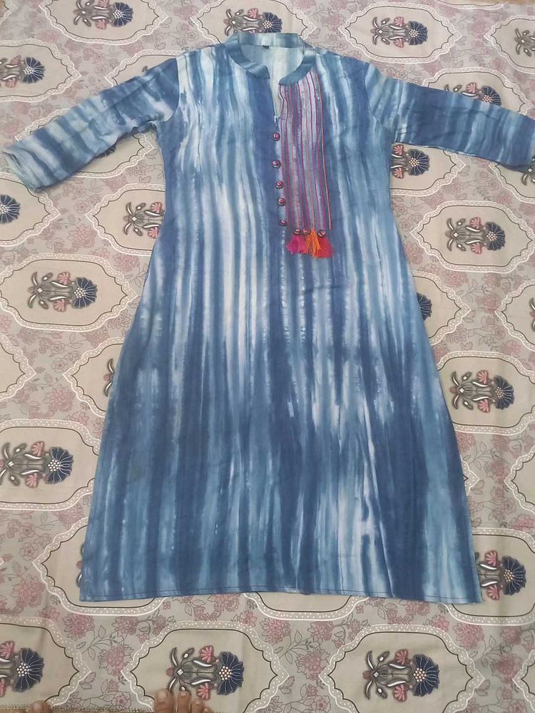 Stylish Blue Tie-Dye Kurta