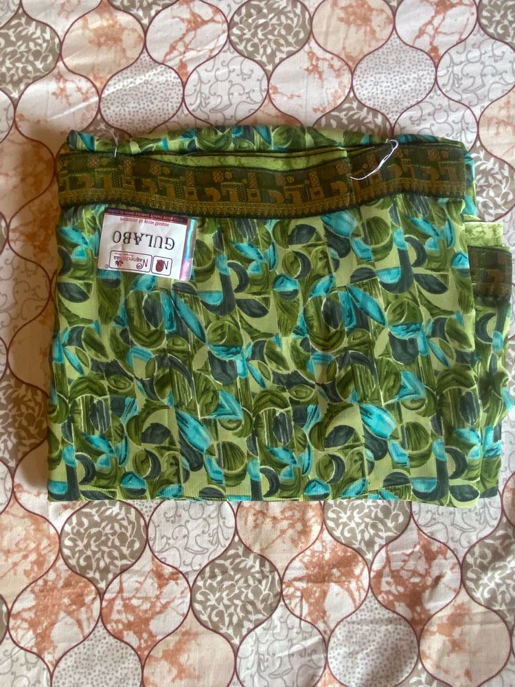 Green Floral Print Ethnic Skirt