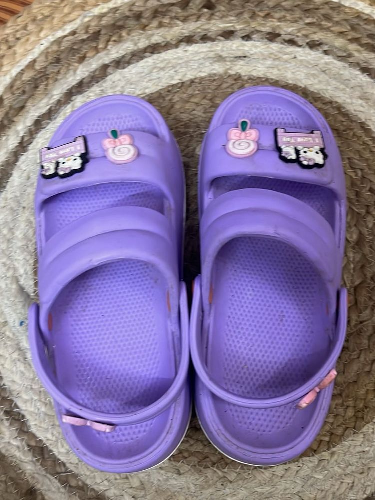 Cute Purple Clogs with Charms