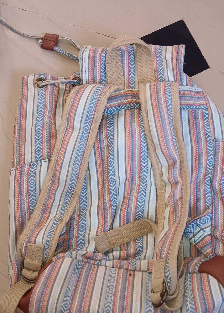 Striped Backpack