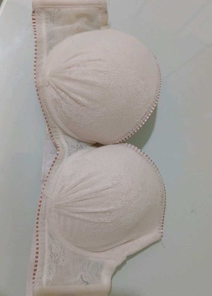 Strapless Padded Lace Bra