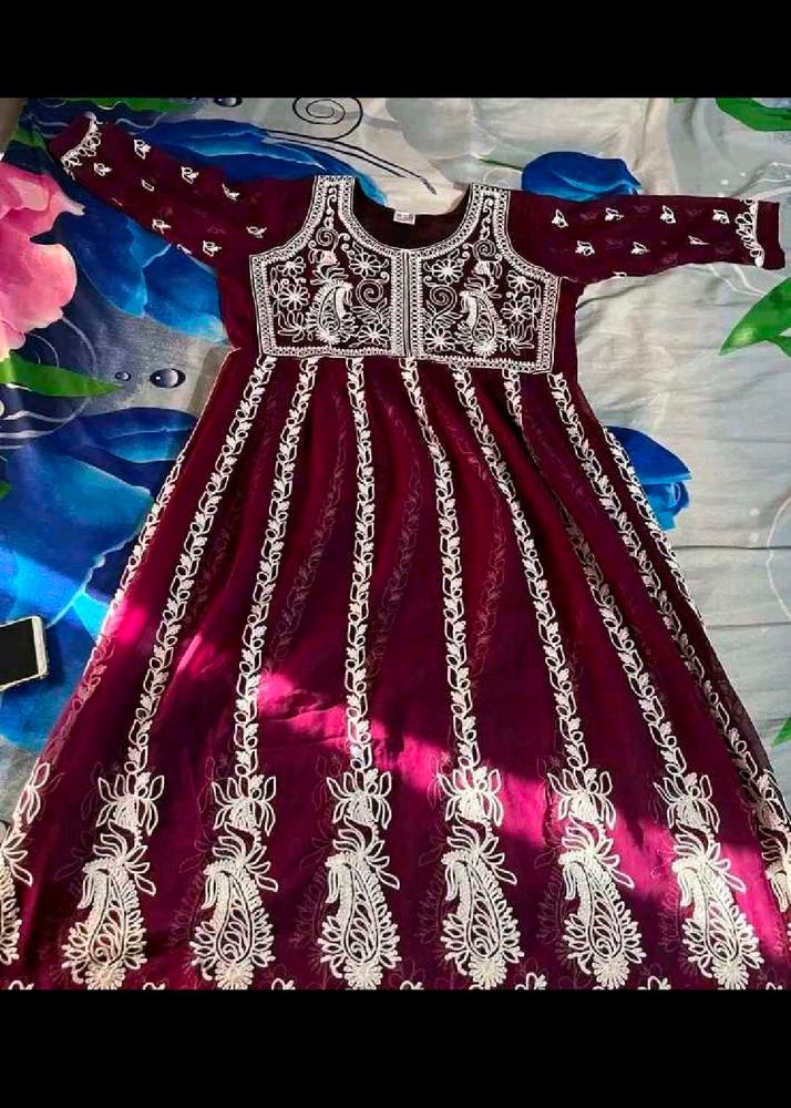 Elegant Embroidered Kurta medium size