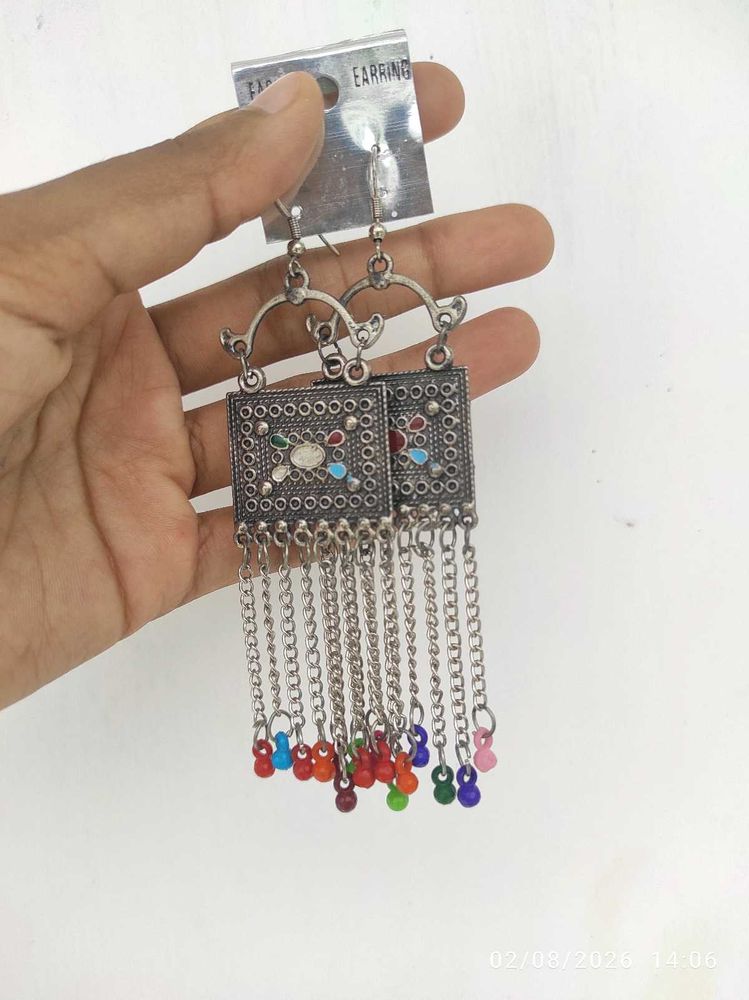 Bohemian Dangle Earrings with Beads