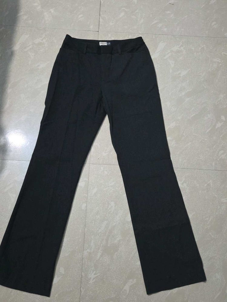 Classic dark grey Bootcut  mid raise Trousers