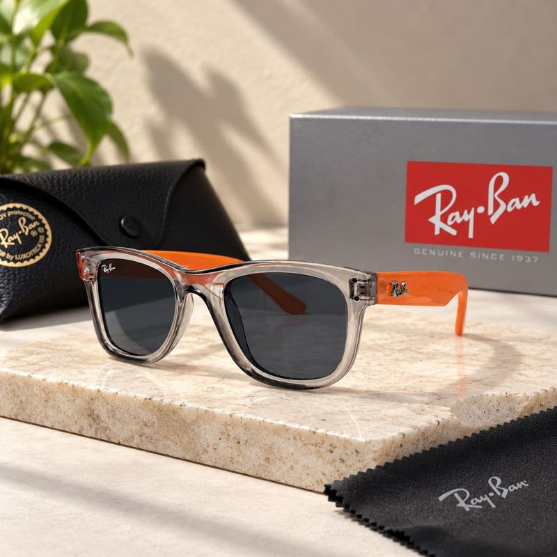 Ray-Ban Sunglasses - Clear &amp; Orange Frames