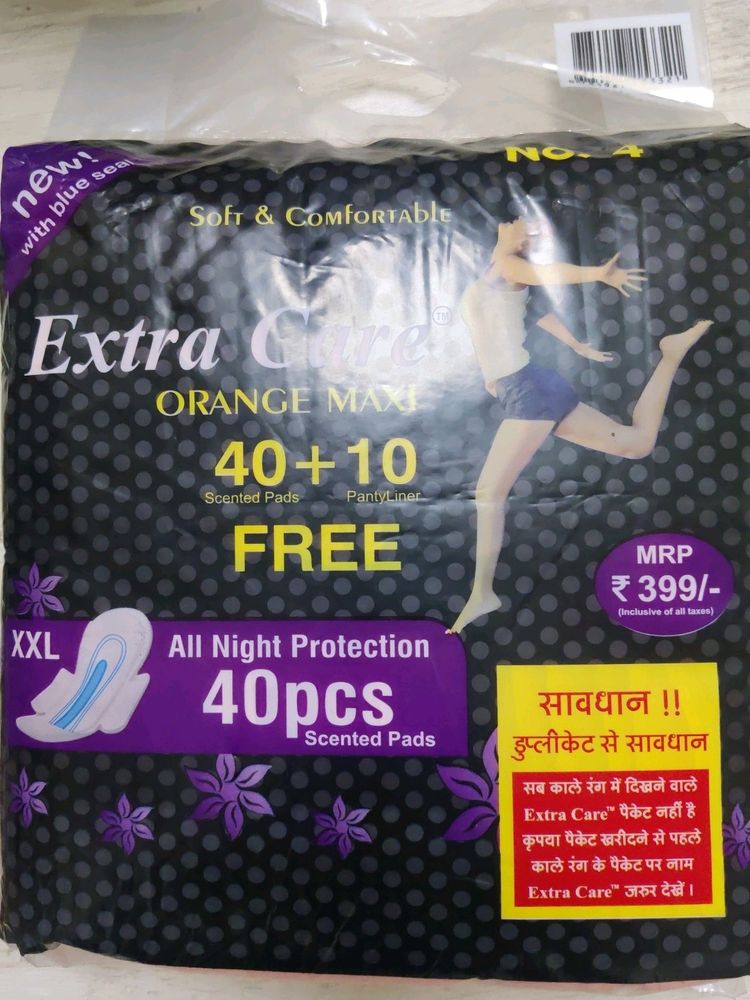 EXTRA CARE ORANGE MAXI XXL PADS 40+10 PANTYLINER