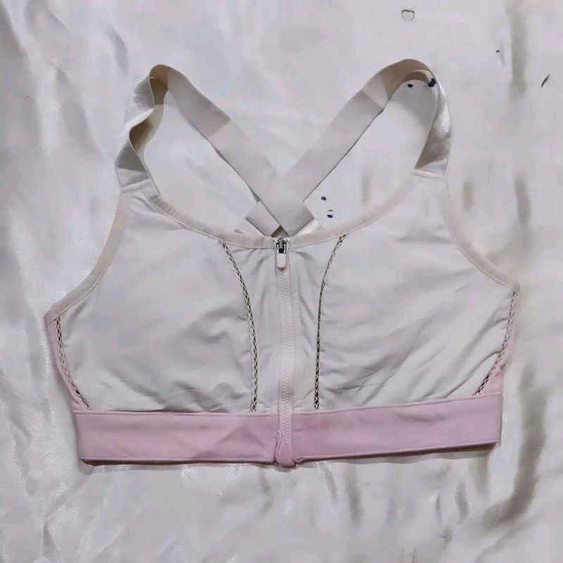 Zip Front Sports Bra