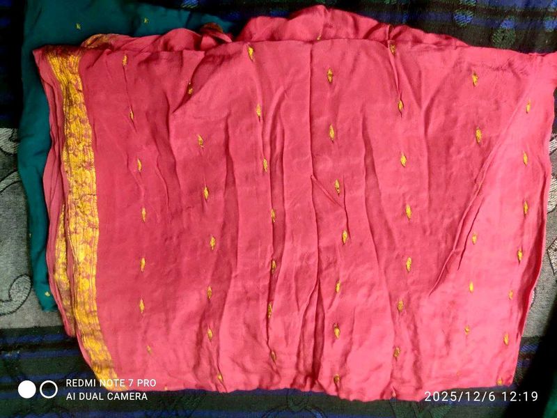 Vintage Copper Zari Mysore silk cotton saree