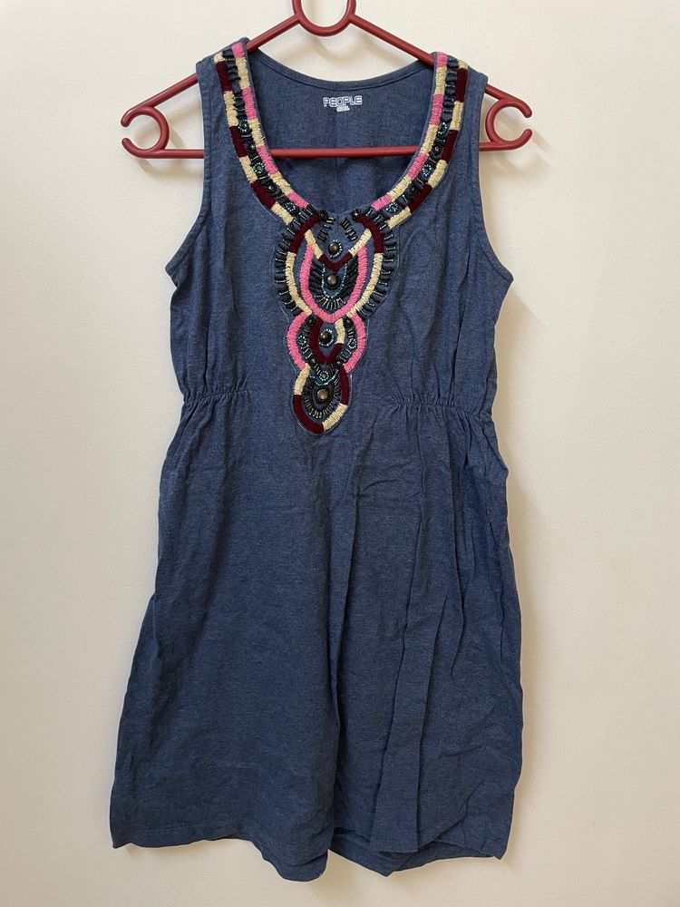 Cute Tshirt Material Dress