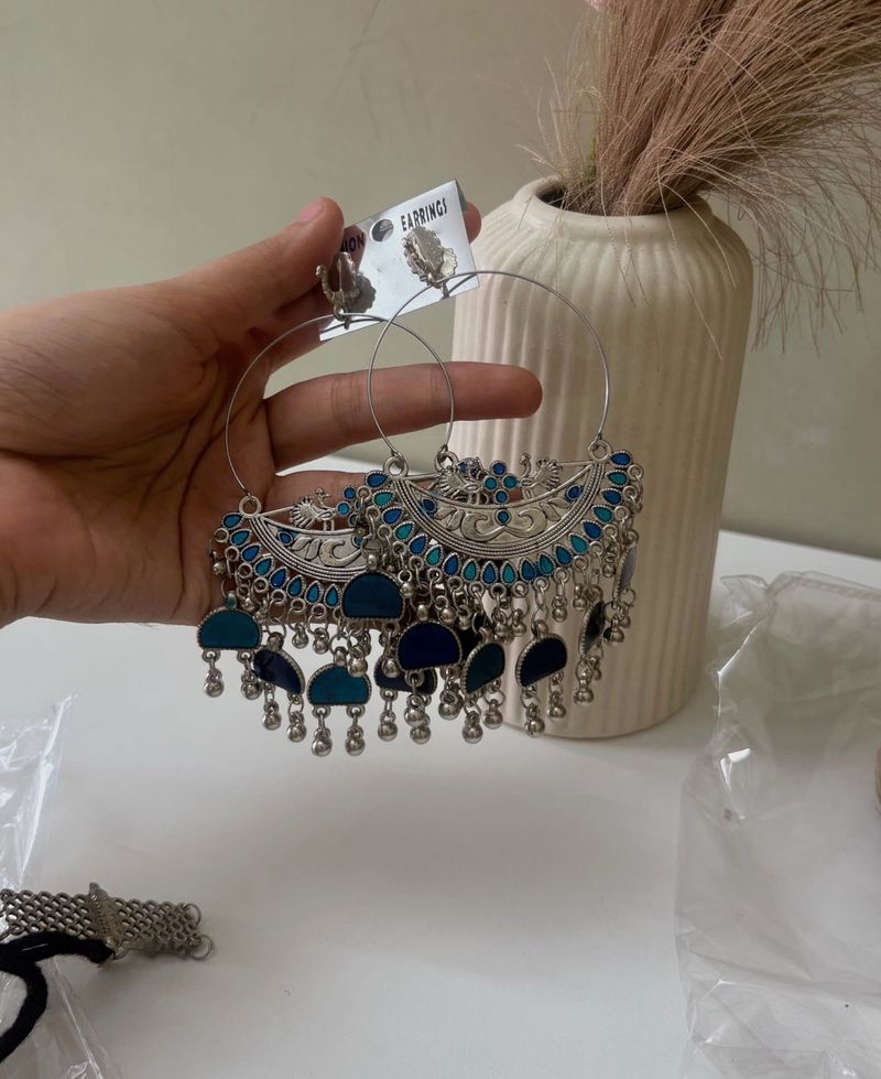 very light weight Boho Hoop Earrings