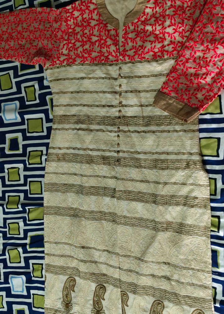tan color kurta for women full sleeve