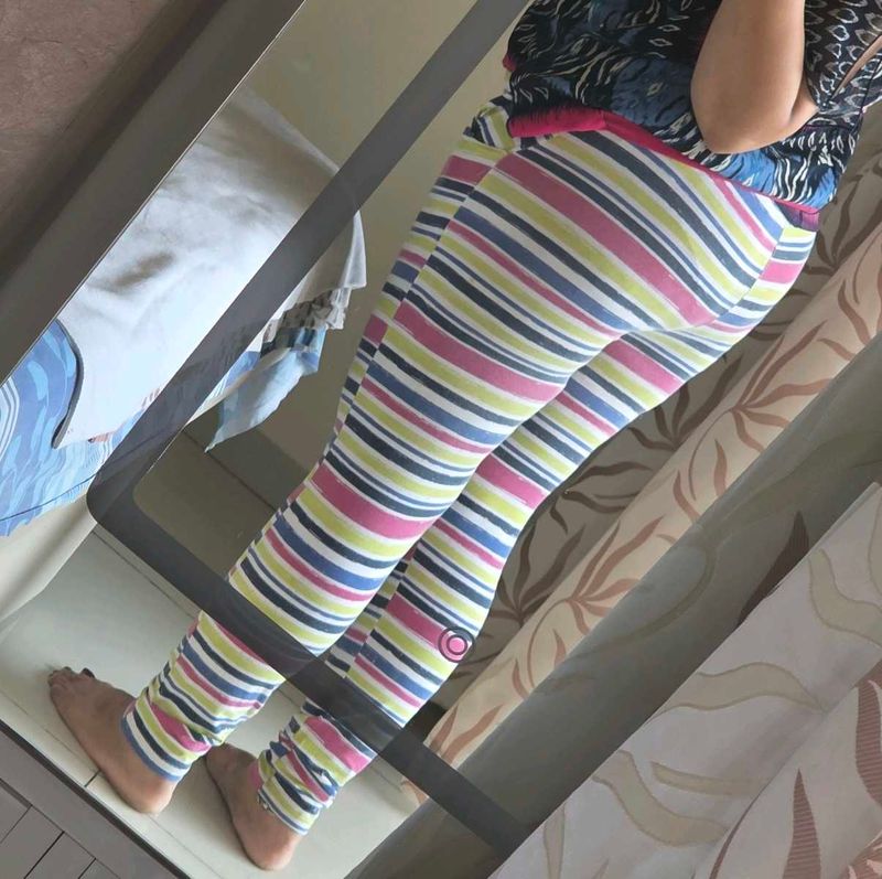 Colorful Striped Leggings
