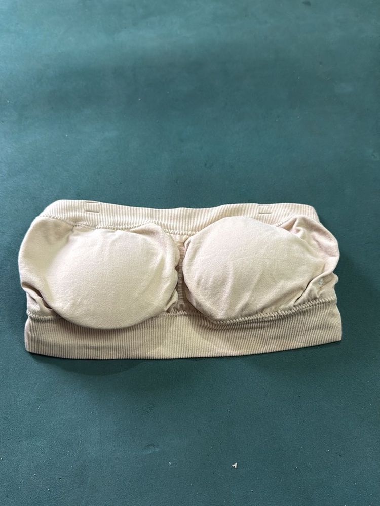 Padded Strapless Bra - Beige