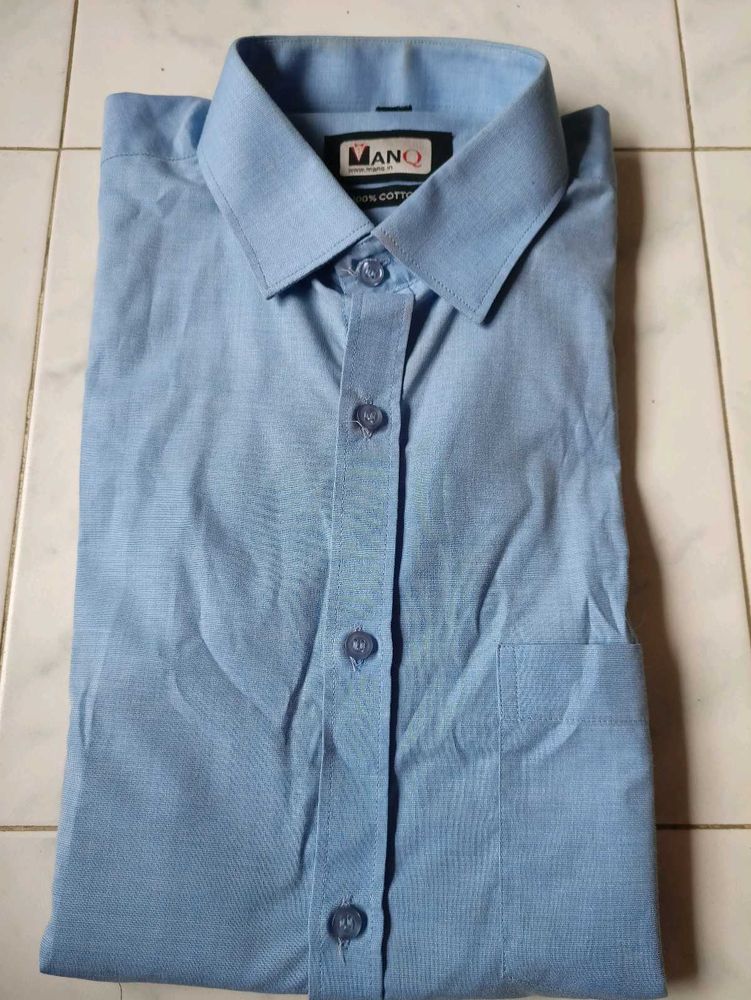 Brand New MANQ Blue Formal Shirt (free delivery)